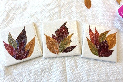 Leaf Coasters - 15 Fabulous Fall Leaf Crafts for Kids