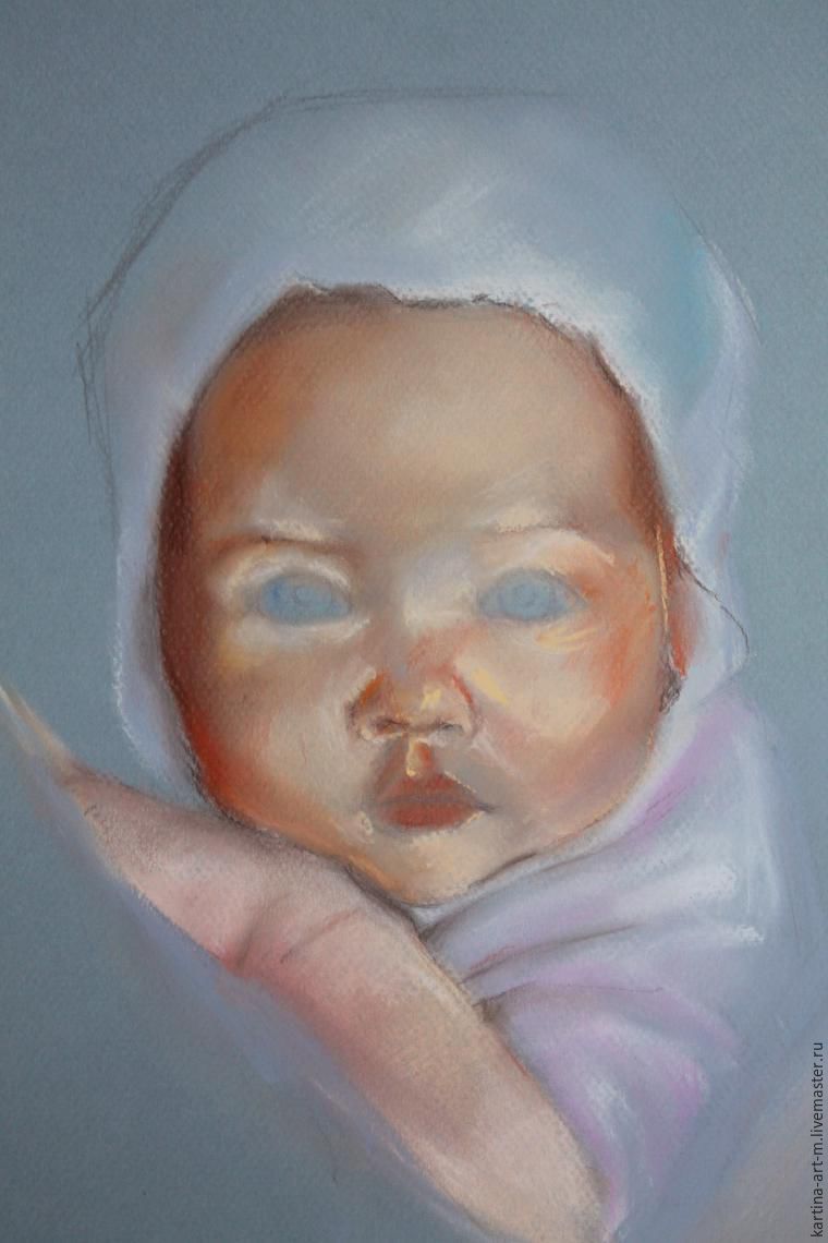 Рисуем пастелью: чудесный портрет малыша, фото № 6