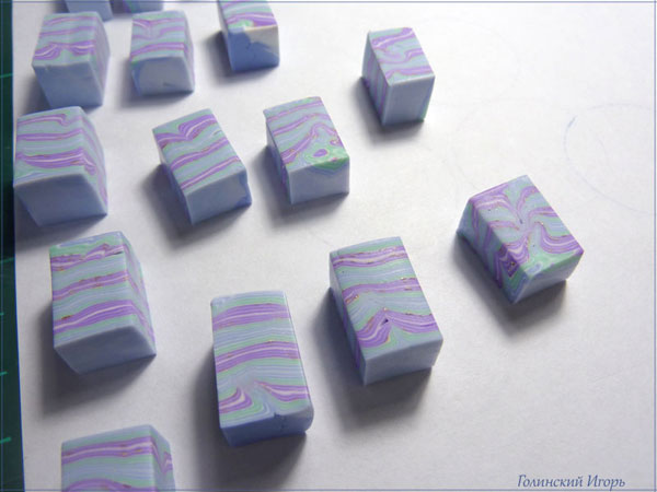 Имитация полосатых камней: лепим бусинки из пластики, фото № 19
