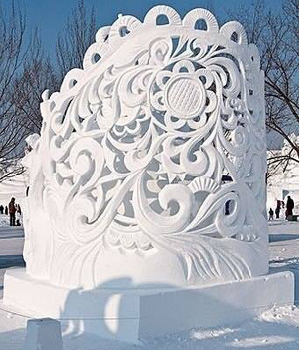 Зимние скульптуры 38 роскошных фигур из снега и льда, фото № 16