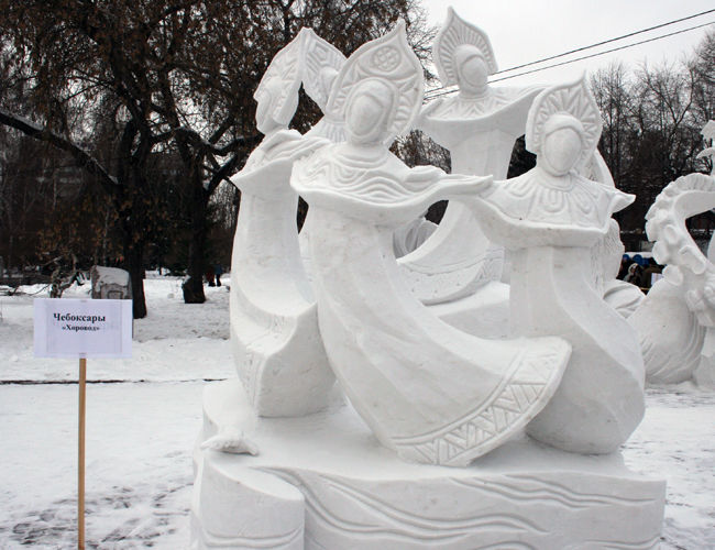Зимние скульптуры 38 роскошных фигур из снега и льда, фото № 22