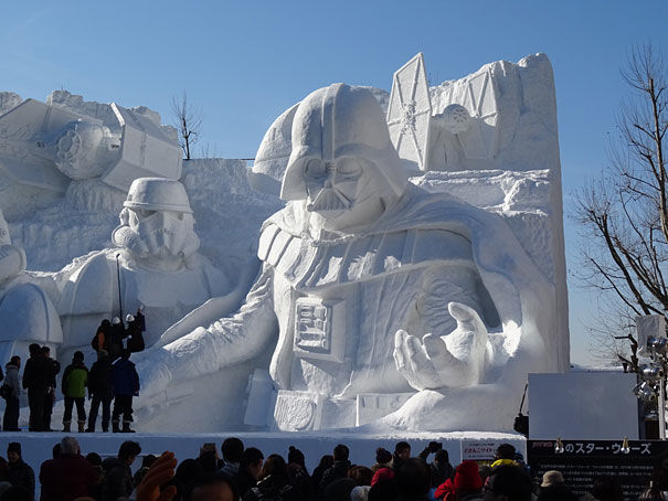 Зимние скульптуры 38 роскошных фигур из снега и льда, фото № 37