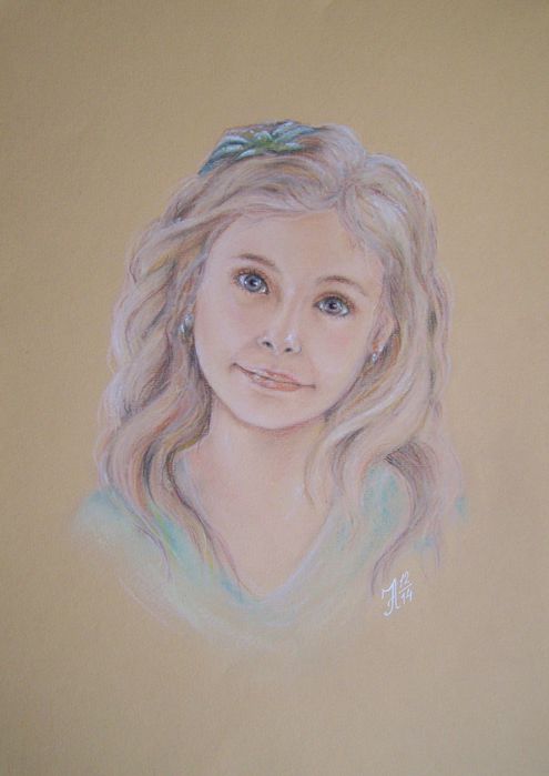 Рисуем детский портрет сухой пастелью, фото № 1