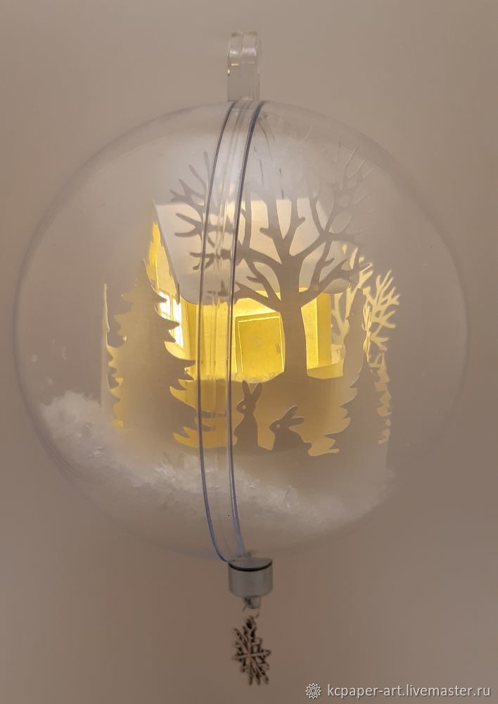 Создаем елочный шар с подсветкой «Волшебная избушка», фото № 16