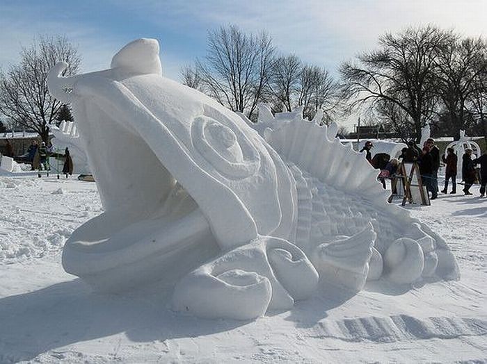 Зимние скульптуры 38 роскошных фигур из снега и льда, фото № 25