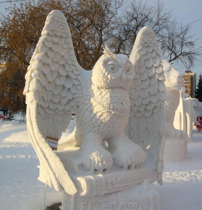 Зимние скульптуры 38 роскошных фигур из снега и льда, фото № 27