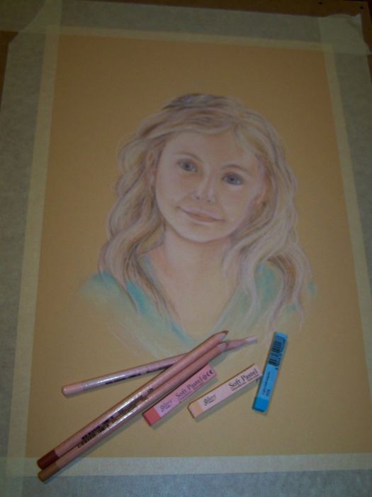Рисуем детский портрет сухой пастелью, фото № 6