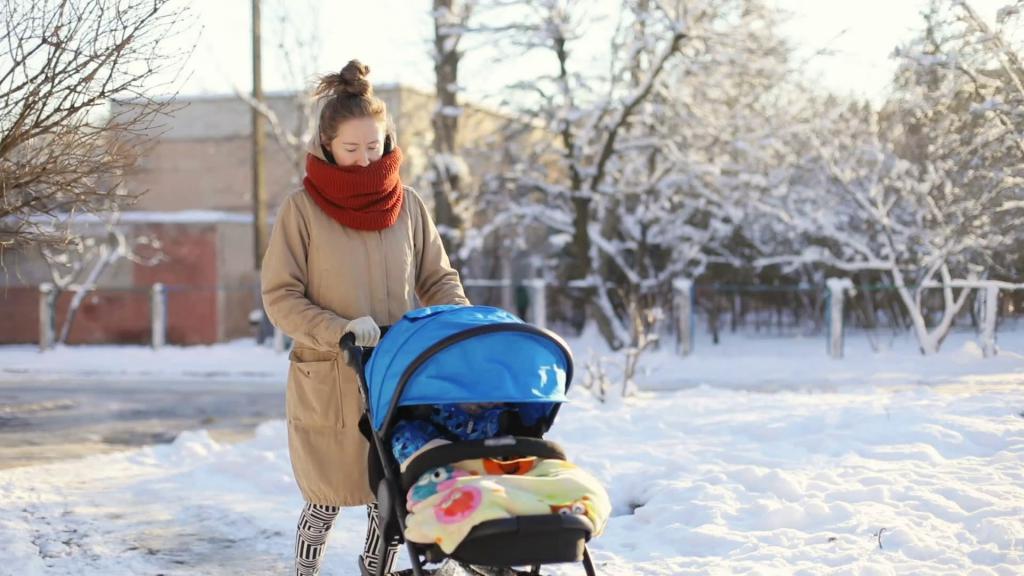прогулки с новорожденным зимой