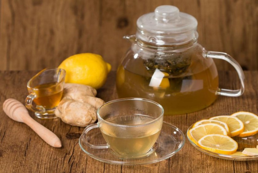 Имбирный чай с лимоном и мёдом