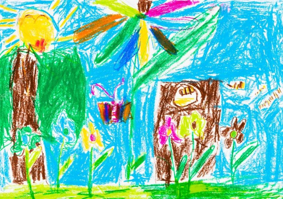 Детский рисунок про лето