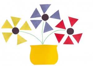 Цветы из геометрических фигур