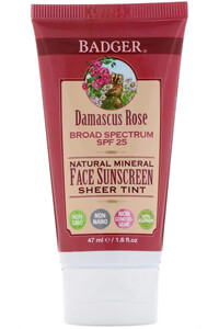 Badger Company, Natural Mineral Face Sunscreen, Sheer Tint