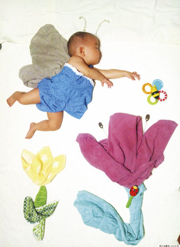 идеи для фотосессии новорожденных: полет во сне