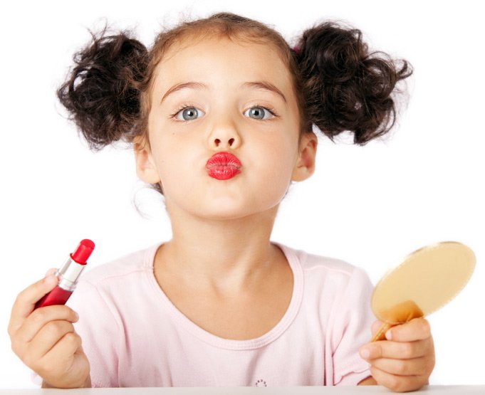 Фото девочек с макияжем – косметика для детских фотосессий