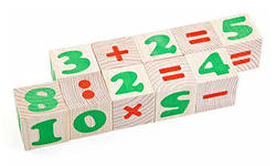 детские кубики для изучения цифр