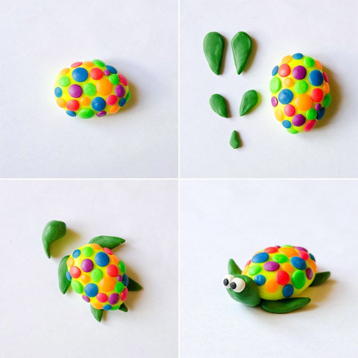 Як ліпити з пластиліну тварин - черепаха, фото 2