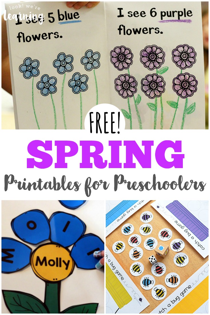 Work on essential early childhood skills with these free spring printables for preschoolers!